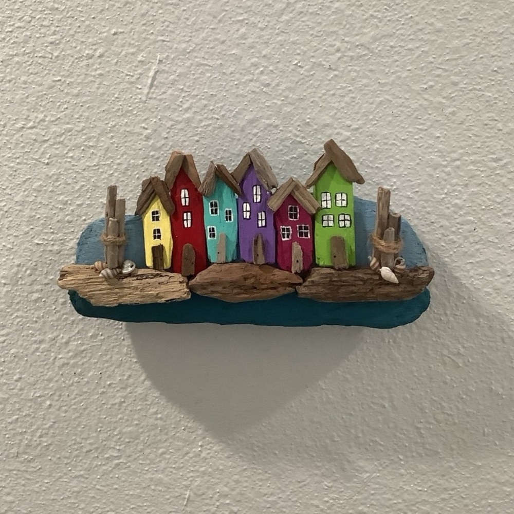 Driftwood Art, Driftwood Beach Houses, Driftwood Beach Art, Coastal Decor